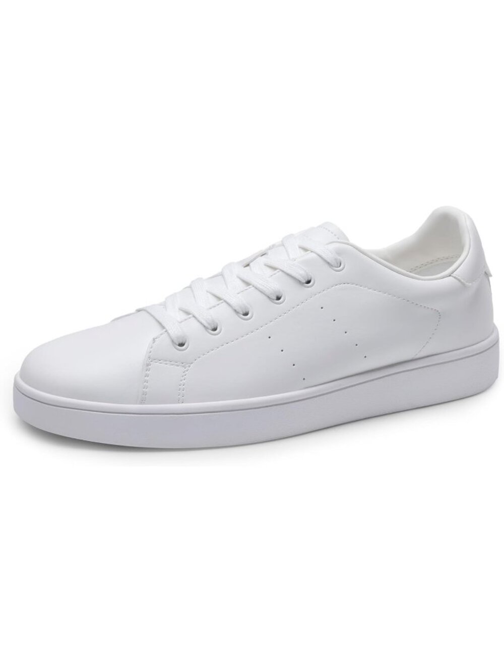 Men's White Faux Leather WaveFlex CoreLux Casual Dress Sneakers